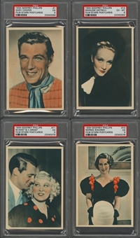 1934 Godfrey Phillips "Film Stars" Postcards Complete Set (24) - #1 on the PSA Set Registry! 